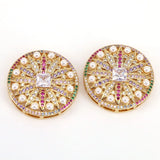 5PCS Dainty Round Zircon Charms Shell Pearl Pendant Necklace Gift