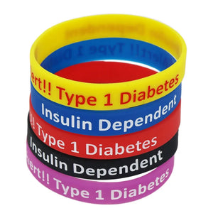 5PCS Diabetic Bracelets Medical Alert Type 1 Diabetes Insulin