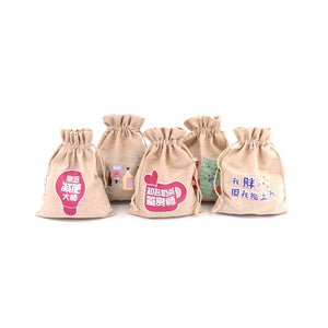 5PCS Cotton Drawstring Christmas Gift Bags Large Size