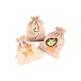 5PCS Cotton Drawstring Christmas Gift Bags Large Size