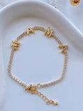 MAMA Style Tennis Chain Bracelet, 5PCS Charm Bracelets