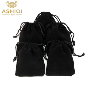 5PCS Flannel Jewelry Gift Bag Organza Pouches Drawstring Present Packaging