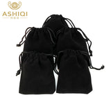 5PCS Flannel Jewelry Gift Bag Organza Pouches Drawstring Present Packaging
