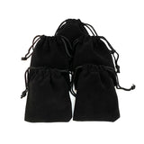 5PCS Flannel Jewelry Gift Bag Organza Pouches Drawstring Present Packaging
