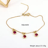 CZ Zircon Round Charms Bracelets for Women Bohemia Gold-color Jewelry