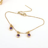 CZ Zircon Round Charms Bracelets for Women Bohemia Gold-color Jewelry