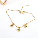 CZ Zircon Round Charms Bracelets for Women Bohemia Gold-color Jewelry