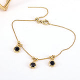CZ Zircon Round Charms Bracelets for Women Bohemia Gold-color Jewelry