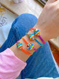 5PCS Colorful Rope Evil Eye Bracelet Couple Hand Jewelry
