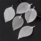 5PCS Colorful Leaf Pendant Charms For DIY Jewelry Making 40-60mm