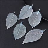 5PCS Colorful Leaf Pendant Charms For DIY Jewelry Making 40-60mm