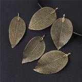 5PCS Colorful Leaf Pendant Charms For DIY Jewelry Making 40-60mm