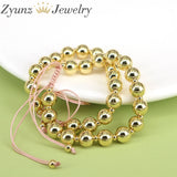 5PCS Ball Beaded Macrame Bracelets Charm Jewelry