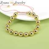 5PCS Ball Beaded Macrame Bracelets Charm Jewelry