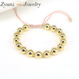 5PCS Ball Beaded Macrame Bracelets Charm Jewelry