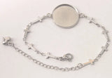 5PCS 20mm Round Cabochons Setting Bracelet