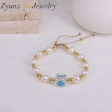 Evil Eye Bracelet Freshwater Pearl Jewelry for Women Bijoux Pulseras Femme