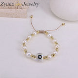 Evil Eye Bracelet Freshwater Pearl Jewelry for Women Bijoux Pulseras Femme