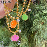 5PCS Women Bead Ball Chain Bracelet Smiley Face Charms Bangles Jewelry