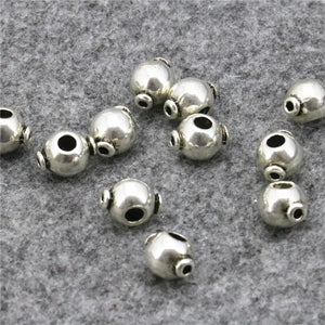 5PCS Loose Copper Round DIY Beads Big Hole Ball Jewelry Making Metal Crafts