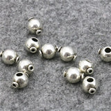 5PCS Loose Copper Round DIY Beads Big Hole Ball Jewelry Making Metal Crafts