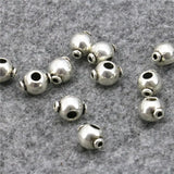 5PCS Loose Copper Round DIY Beads Big Hole Ball Jewelry Making Metal Crafts