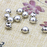 5PCS Loose Copper Round DIY Beads Big Hole Ball Jewelry Making Metal Crafts