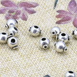 5PCS Loose Copper Round DIY Beads Big Hole Ball Jewelry Making Metal Crafts