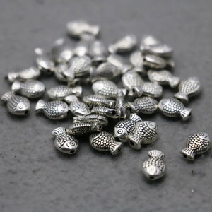 5PCS Alloy Fish Spacers Bead Metal Findings 6*9mm DIY Jewelry Making