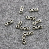 5PCS 3-Hole Round Lucky DIY Necklace Finding Accessories 5x13mm