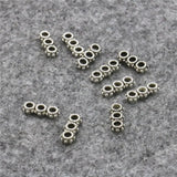 5PCS 3-Hole Round Lucky DIY Necklace Finding Accessories 5x13mm