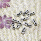 5PCS 3-Hole Round Lucky DIY Necklace Finding Accessories 5x13mm