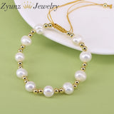 5PCS Freshwater Pearl Bracelet Natural Macrame Jewelry Gift