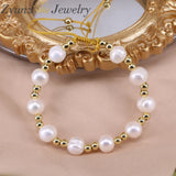 5PCS Freshwater Pearl Bracelet Natural Macrame Jewelry Gift