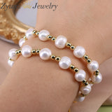 5PCS Freshwater Pearl Bracelet Natural Macrame Jewelry Gift