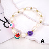 5PCS Freshwater Pearl Bracelets with Charms