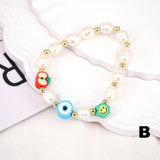 5PCS Freshwater Pearl Bracelets with Charms
