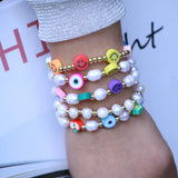 5PCS Freshwater Pearl Bracelets with Charms