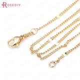 5PCS 18K Copper Necklace Chains with Lobster Clasps