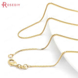 5PCS 18K Copper Necklace Chains with Lobster Clasps