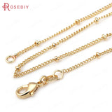 5PCS 18K Copper Necklace Chains with Lobster Clasps
