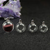 5PCS Glass Globe Pendant DIY Necklace Jewelry Charms