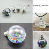5PCS Glass Globe Pendant DIY Necklace Jewelry Charms
