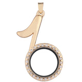 5PCS Glass Rhinestone Musical Note Floating Charms Locket Pendant