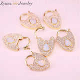 5PCS CZ Heart Clasp Component Metal Clasp Lock