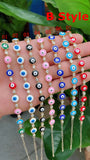 Gothic Evil Eye Enamel Chain CZ Bracelet for Women