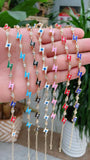 Gothic Evil Eye Enamel Chain CZ Bracelet for Women