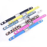 5PCS H-shape Rhinestone Leather Glass Living Floating Charm for Photo Locket