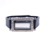 5PCS H-shape Rhinestone Leather Glass Living Floating Charm for Photo Locket