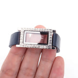 5PCS H-shape Rhinestone Leather Glass Living Floating Charm for Photo Locket